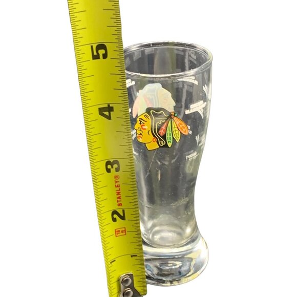 Chicago Blackhawks Mini Pilsner Shot Glass - 2 oz - Retro Throwback Vintage - Picture 3 of 5